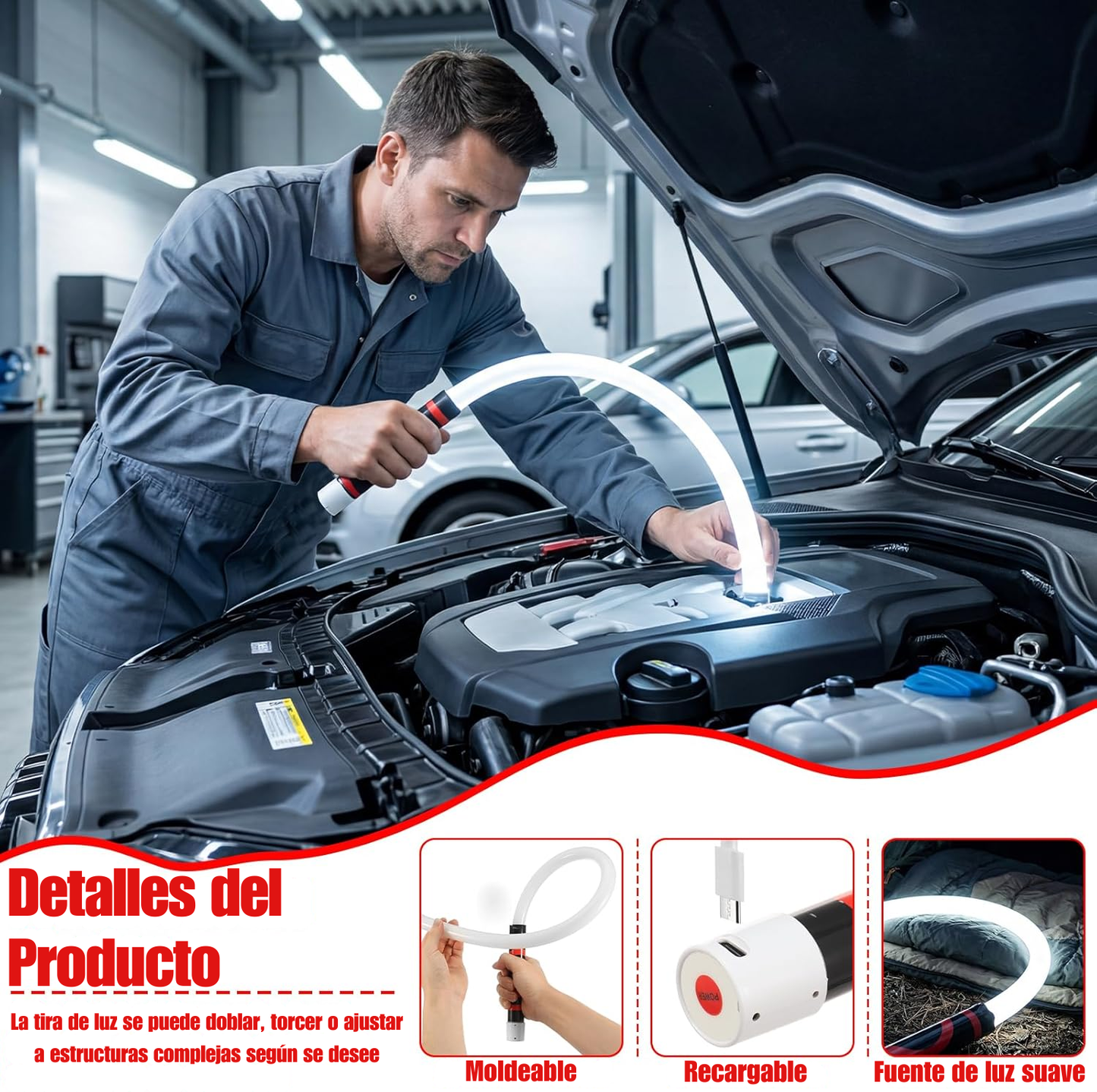 Linterna LED Flexible de 73 cm