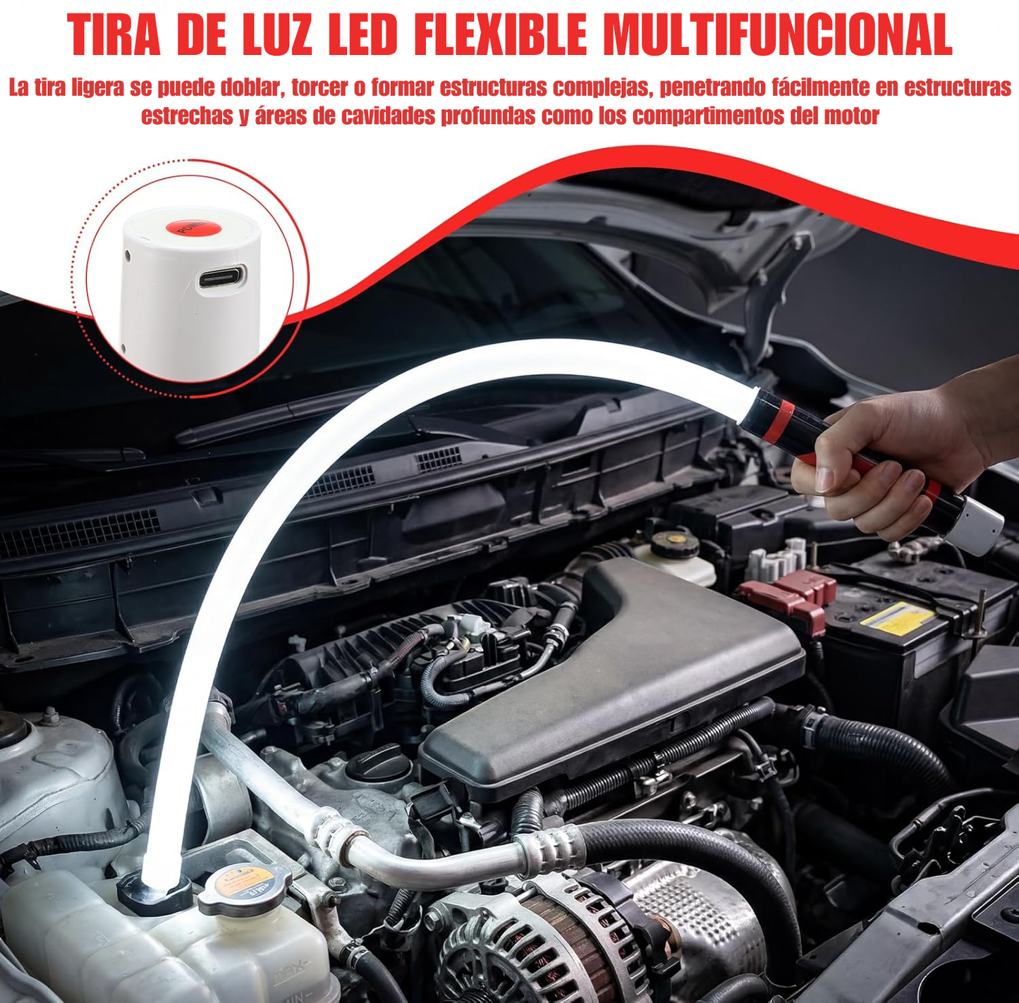 Linterna LED Flexible de 73 cm